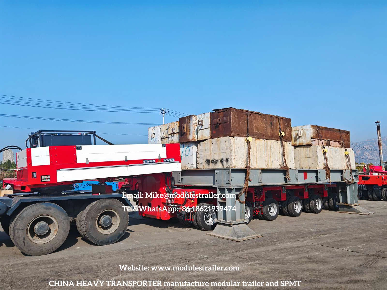 Gooseneck with 6 axle modular trailer Gooseneck with 6 axle modular trailer